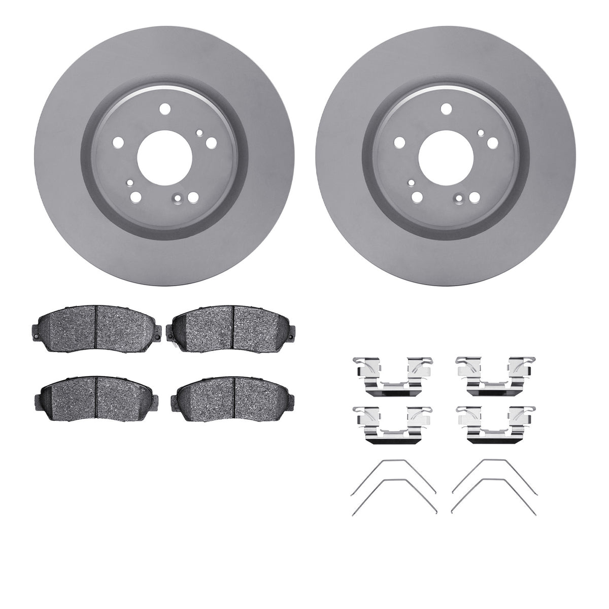 4512-58051 DFC Geospec Rotors with 5000 Advanced Brake Pads includes Hardware