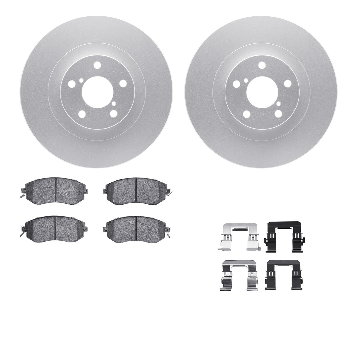 4512-13079 DFC Geospec Rotors with 5000 Advanced Brake Pads includes Hardware