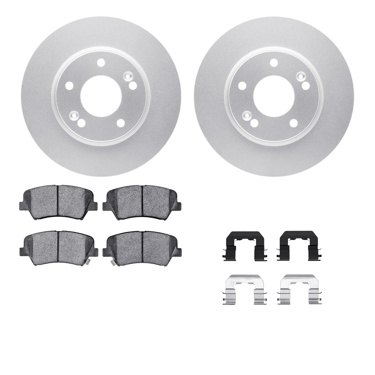 4512-03151 DFC Geospec Rotors with 5000 Advanced Brake Pads includes Hardware