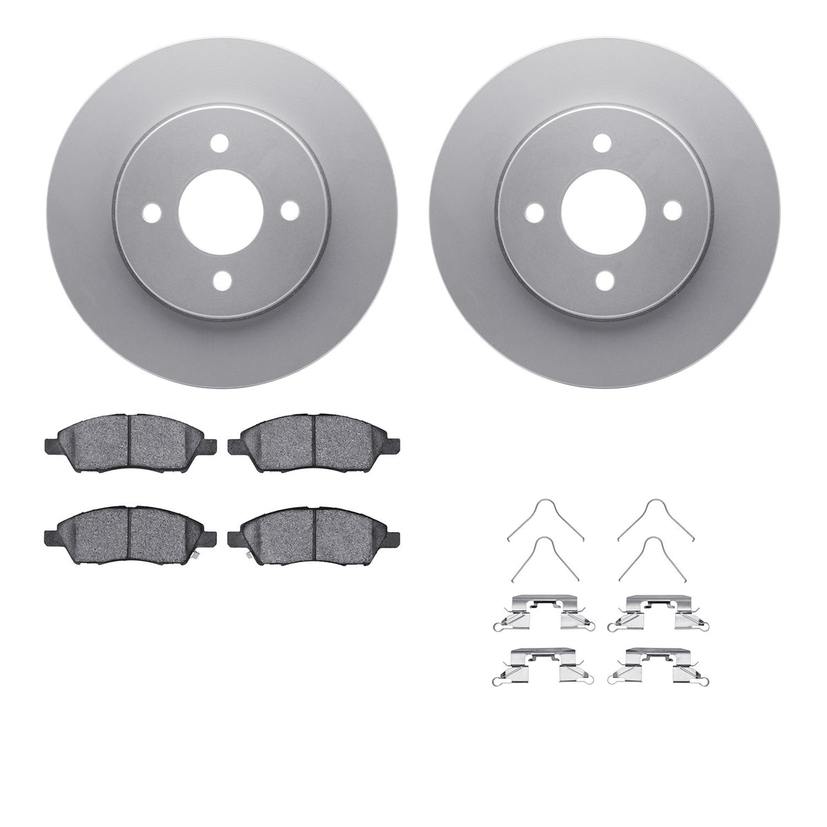 4512-67117 DFC Geospec Rotors with 5000 Advanced Brake Pads includes Hardware