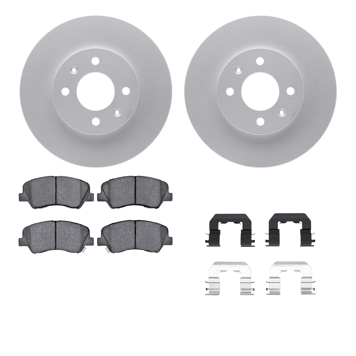 4512-03163 DFC Geospec Rotors with 5000 Advanced Brake Pads includes Hardware