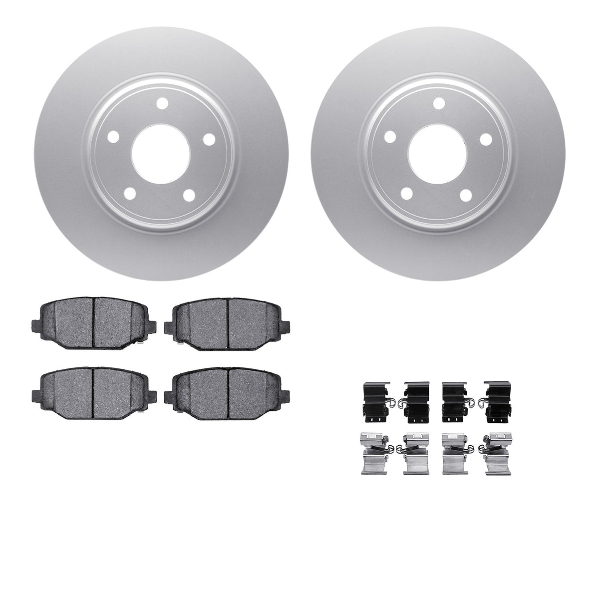 4512-40152 DFC Geospec Rotors with 5000 Advanced Brake Pads includes Hardware