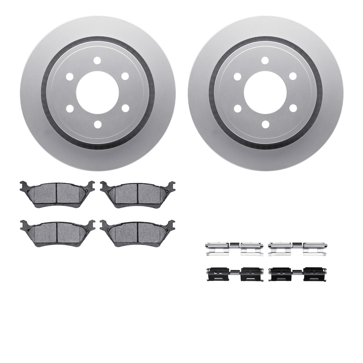 4512-99211 DFC Geospec Rotors with 5000 Advanced Brake Pads includes Hardware