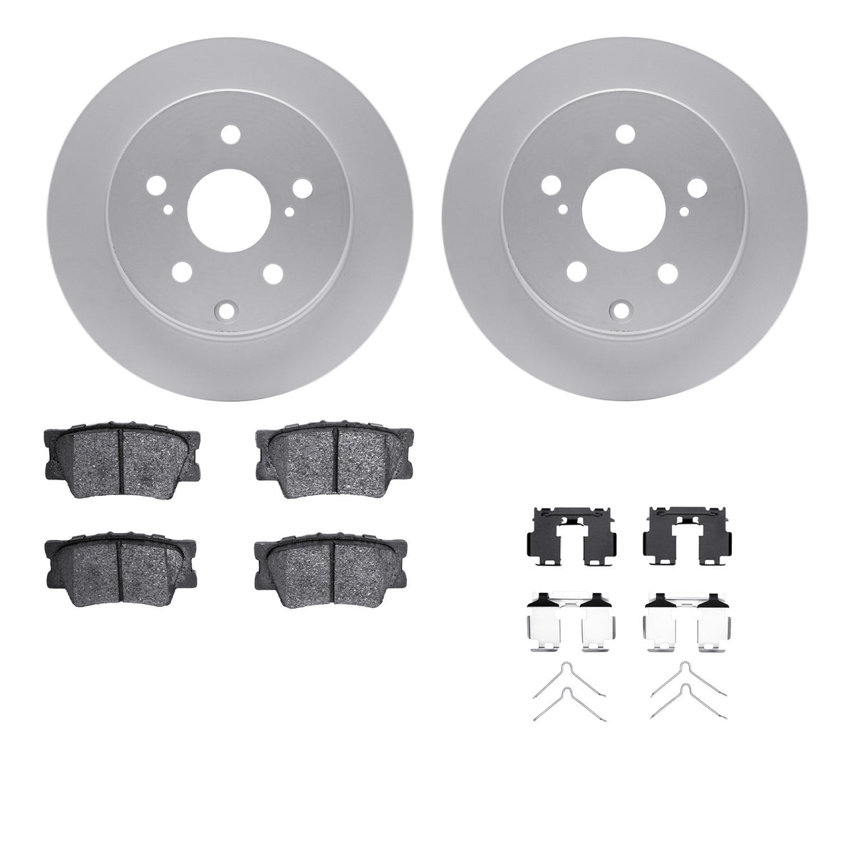 4512-76179 DFC Geospec Rotors with 5000 Advanced Brake Pads includes Hardware