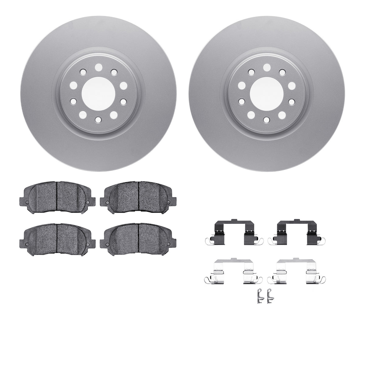 4512-42063 DFC Geospec Rotors with 5000 Advanced Brake Pads includes Hardware