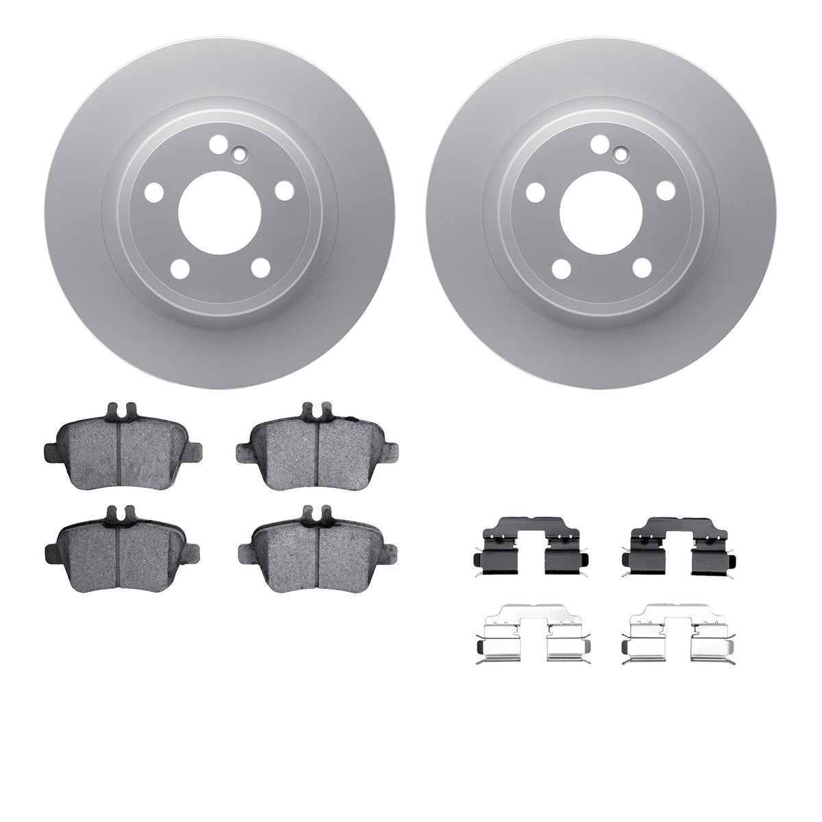 4512-63202 DFC Geospec Rotors with 5000 Advanced Brake Pads includes Hardware