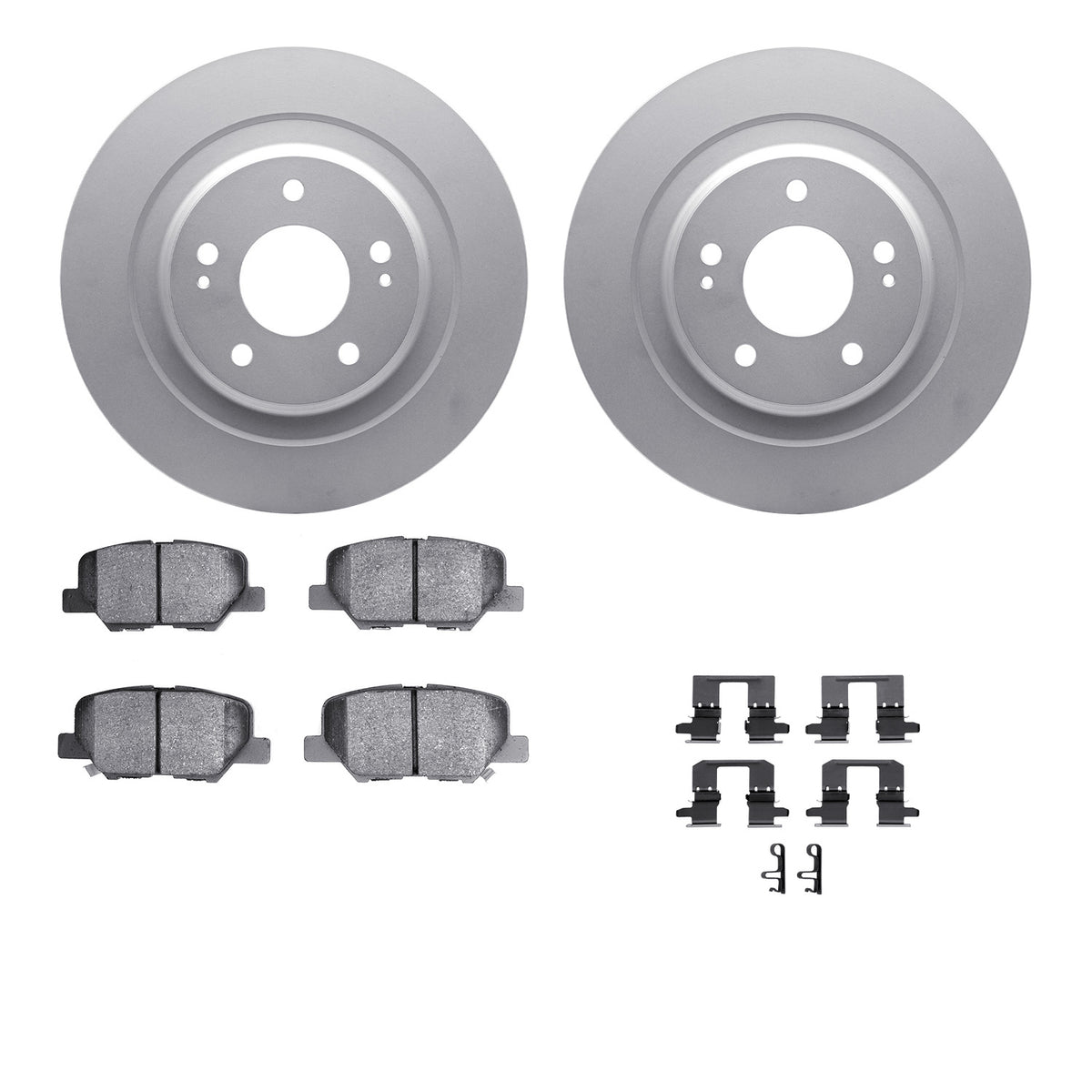4512-72083 DFC Geospec Rotors with 5000 Advanced Brake Pads includes Hardware