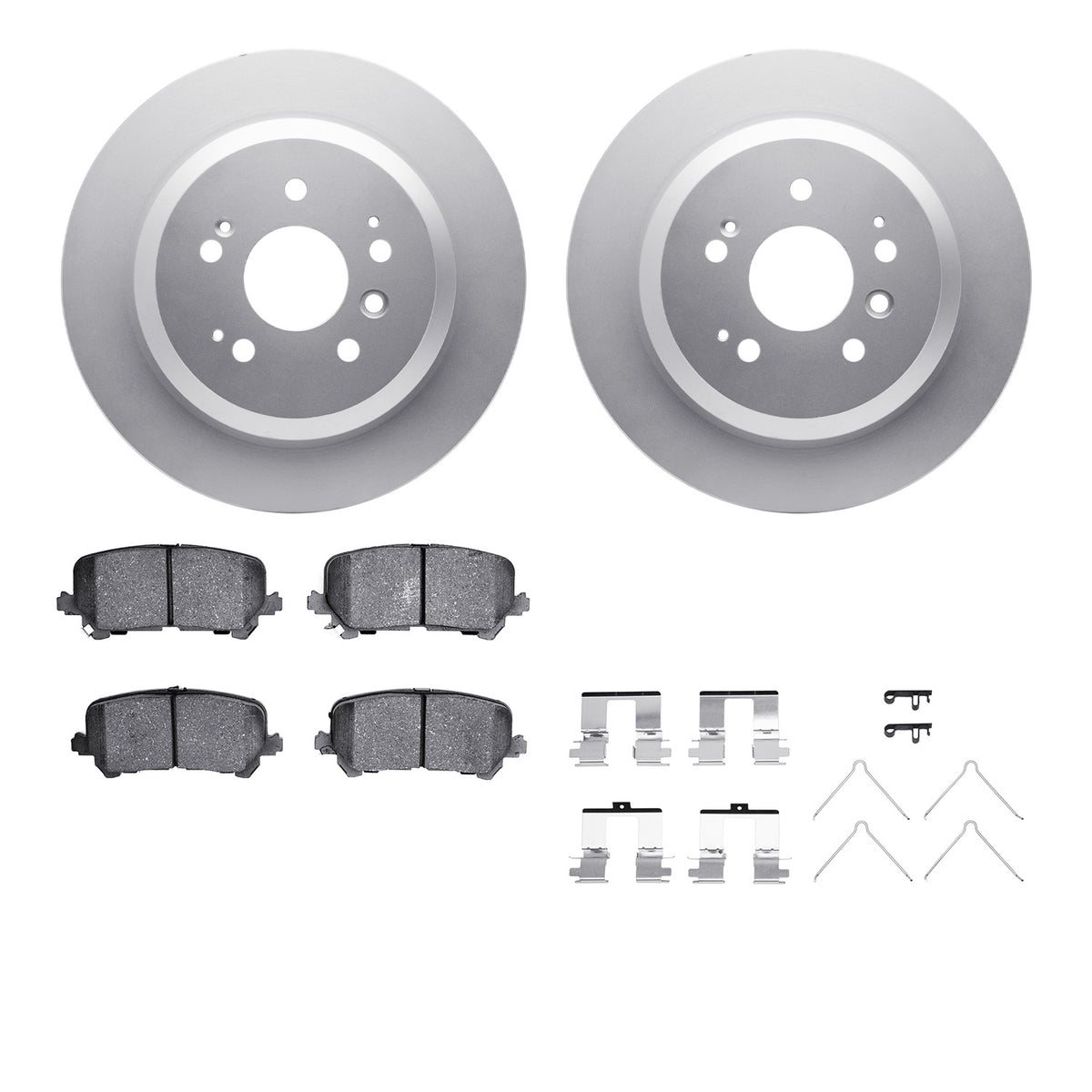 4512-59194 DFC Geospec Rotors with 5000 Advanced Brake Pads includes Hardware