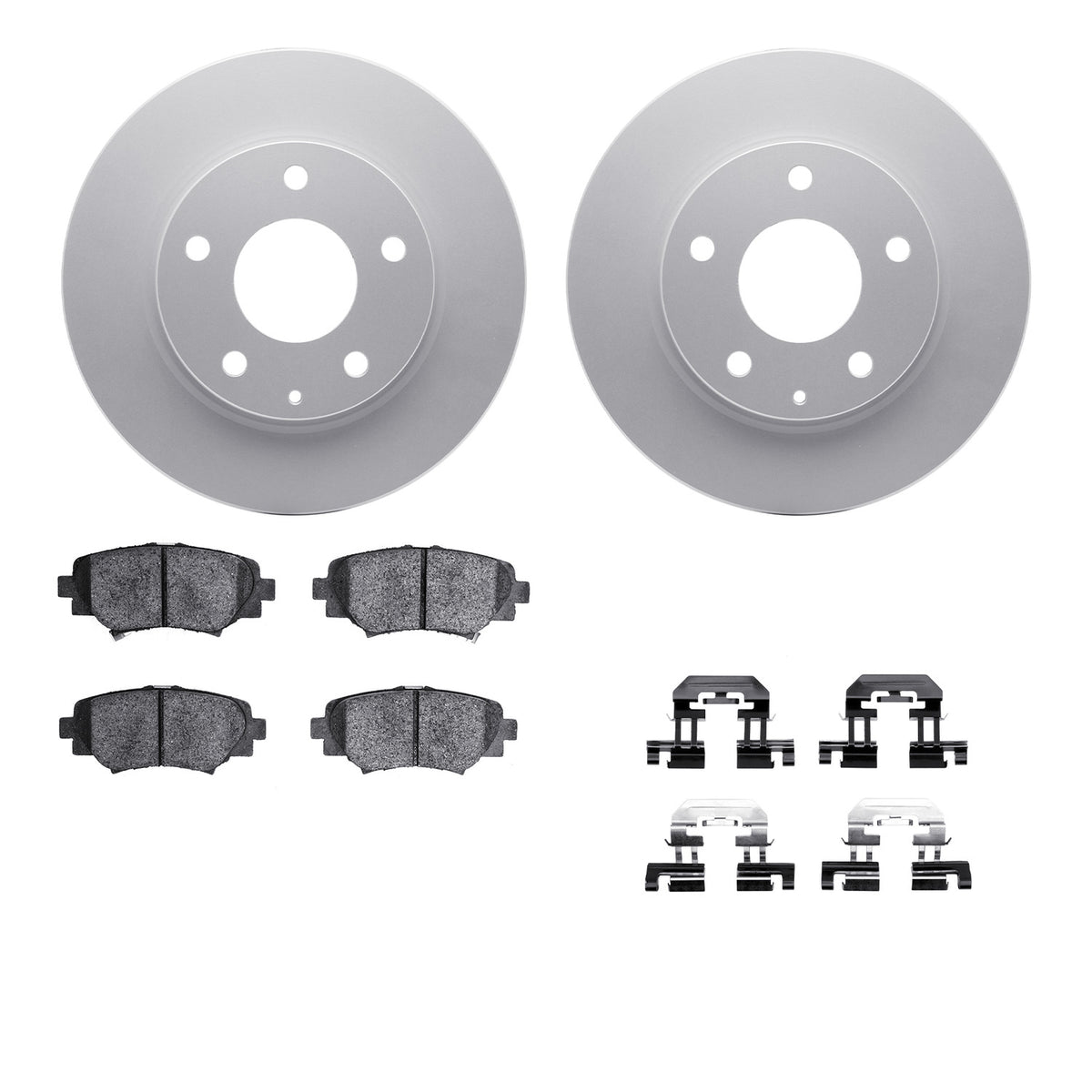 4512-80077 DFC Geospec Rotors with 5000 Advanced Brake Pads includes Hardware