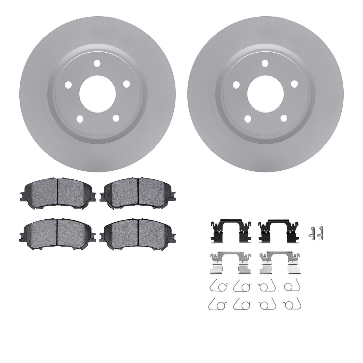 4512-67154 DFC Geospec Rotors with 5000 Advanced Brake Pads includes Hardware