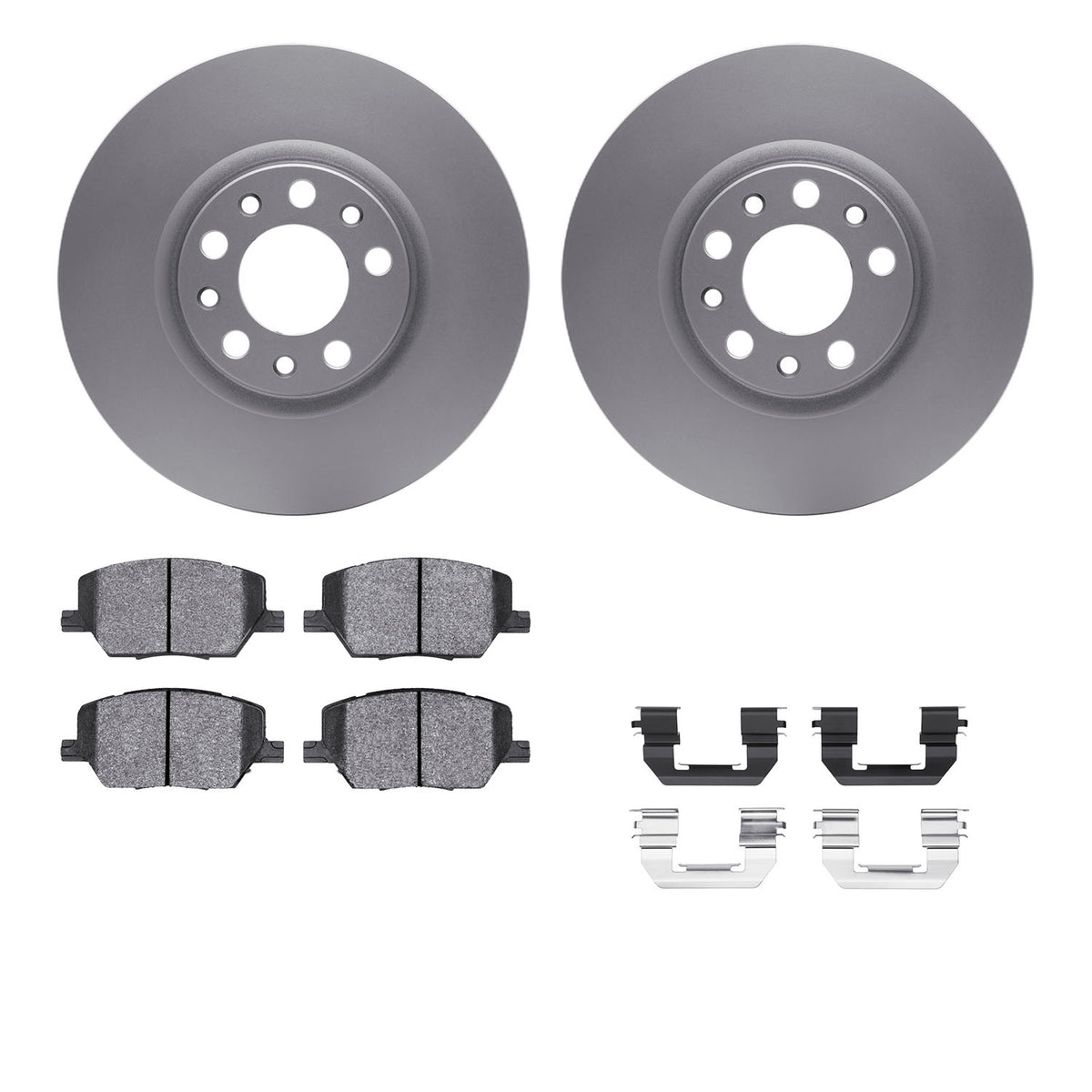 4512-39062 DFC Geospec Rotors with 5000 Advanced Brake Pads includes Hardware