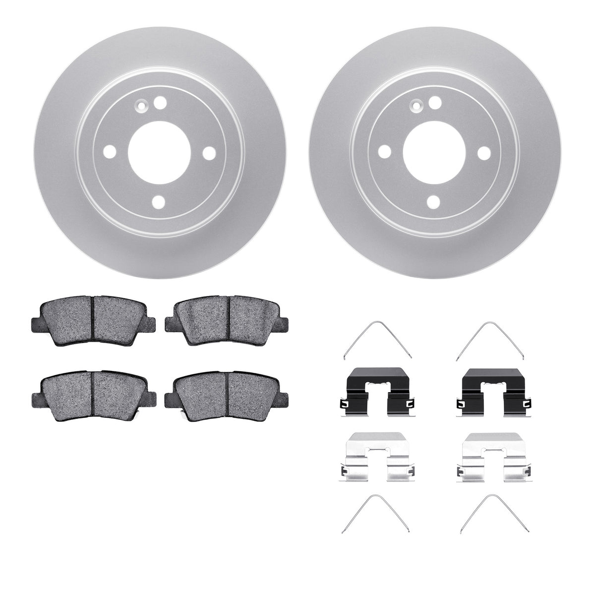 4512-03162 DFC Geospec Rotors with 5000 Advanced Brake Pads includes Hardware