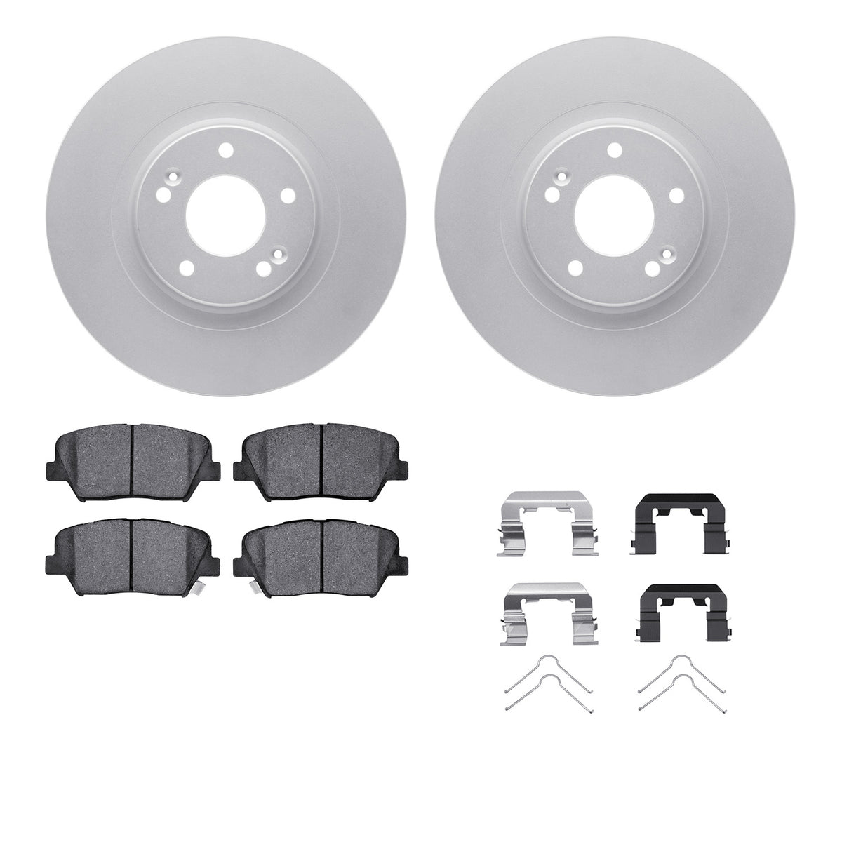 4512-03178 DFC Geospec Rotors with 5000 Advanced Brake Pads includes Hardware