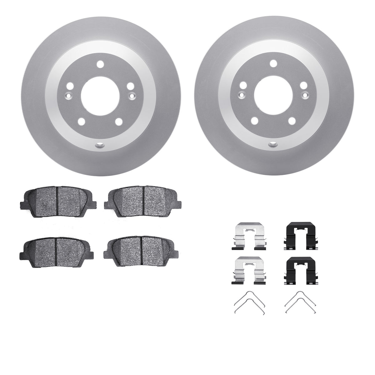 4512-03174 DFC Geospec Rotors with 5000 Advanced Brake Pads includes Hardware