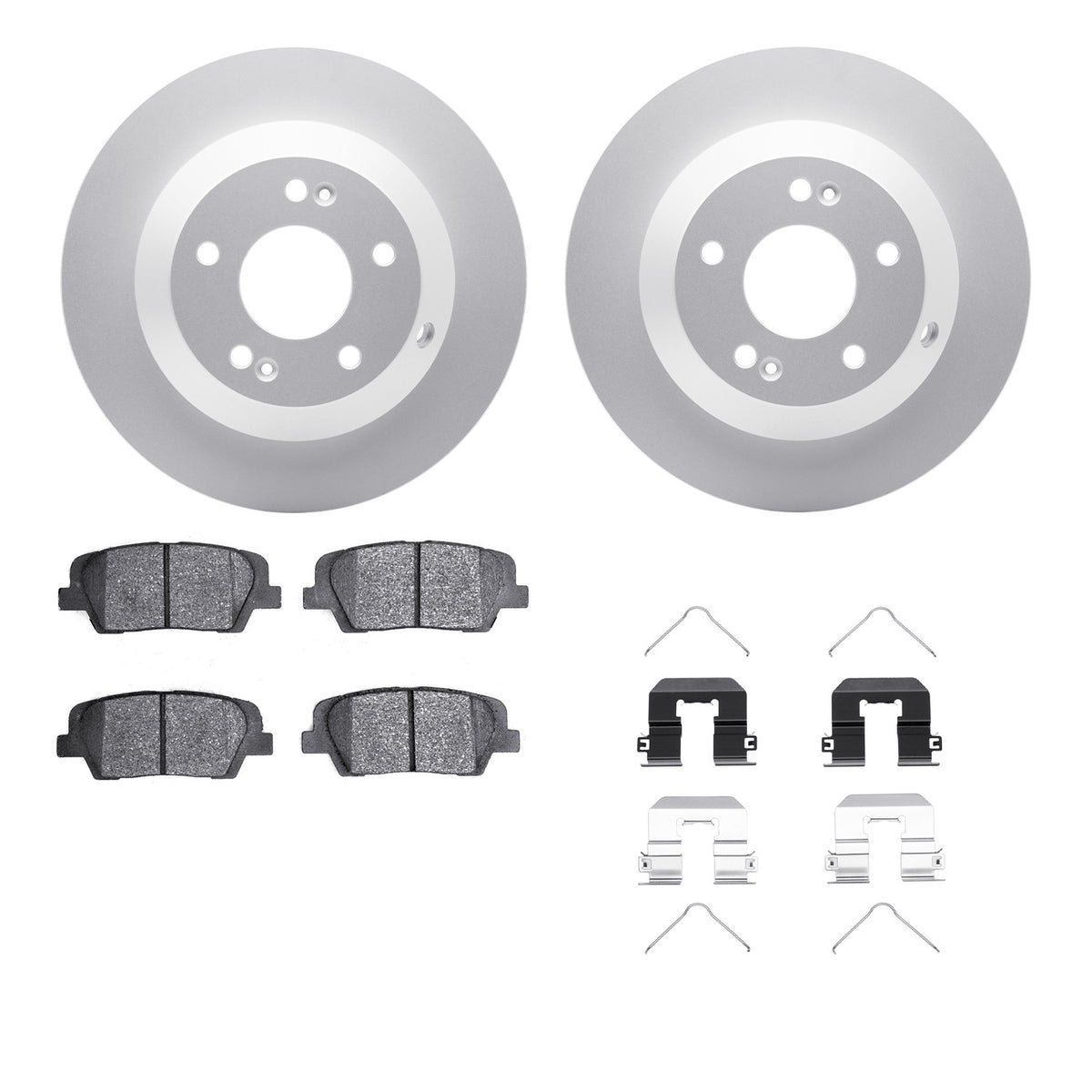 4512-21070 DFC Geospec Rotors with 5000 Advanced Brake Pads includes Hardware