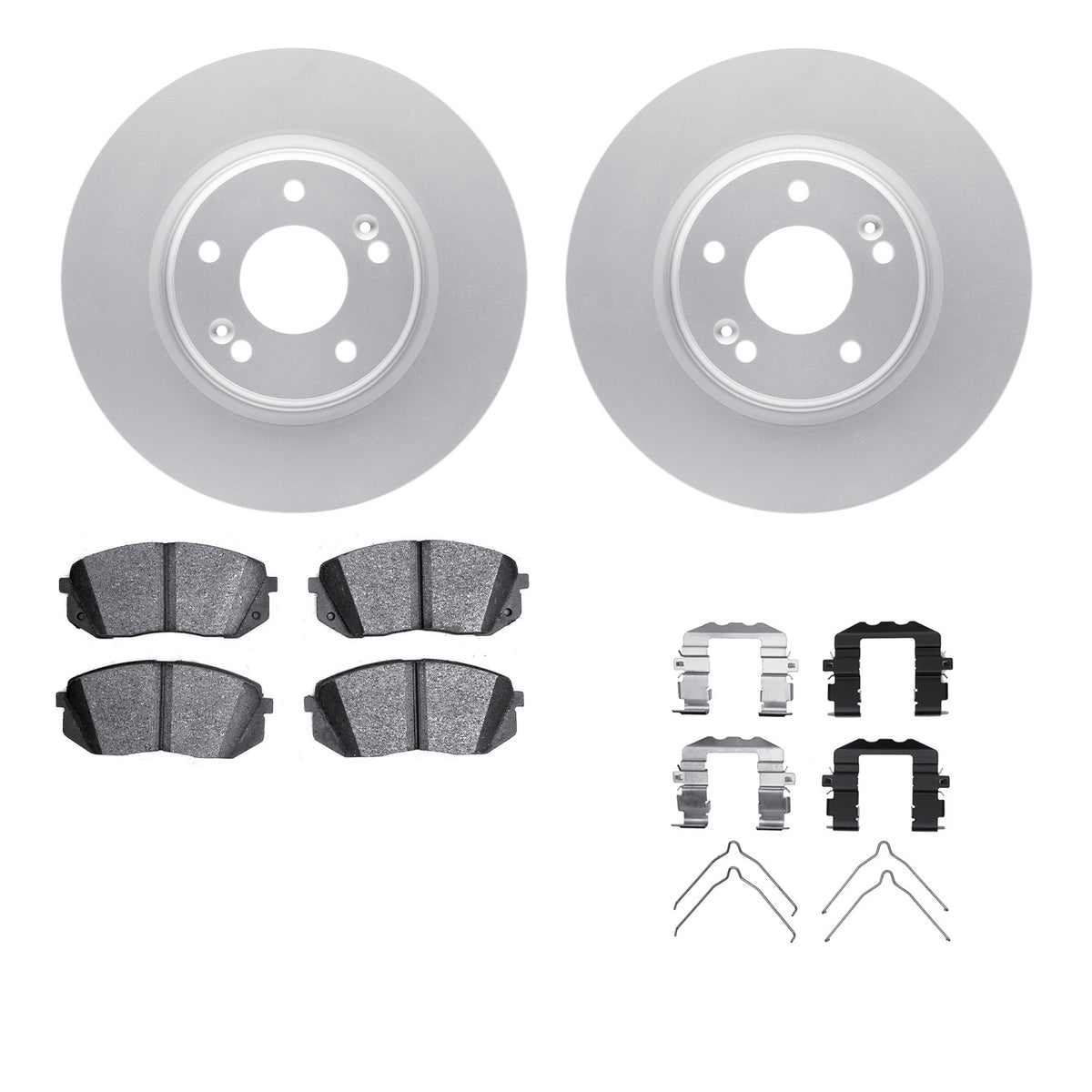 4512-03182 DFC Geospec Rotors with 5000 Advanced Brake Pads includes Hardware