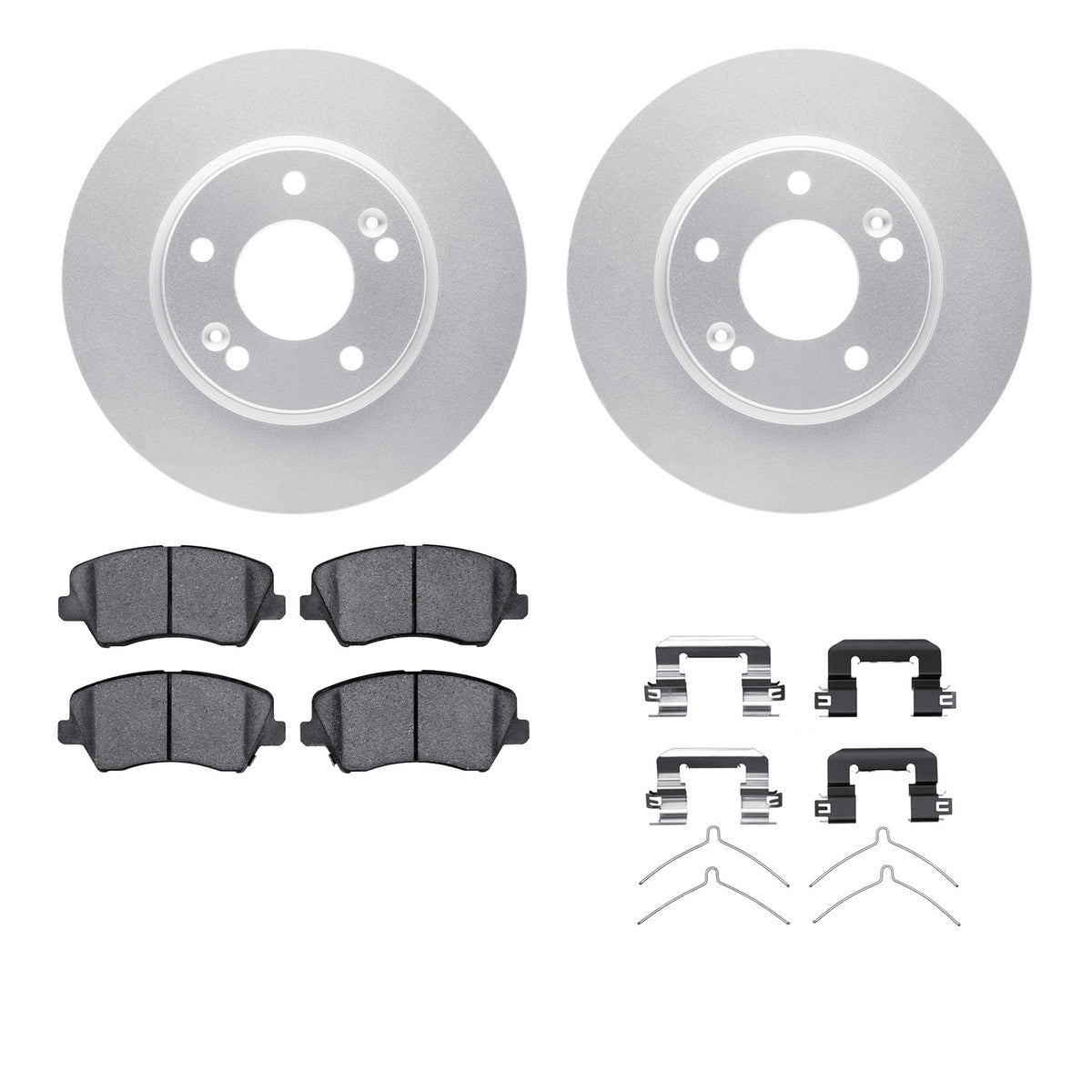 4512-03153 DFC Geospec Rotors with 5000 Advanced Brake Pads includes Hardware