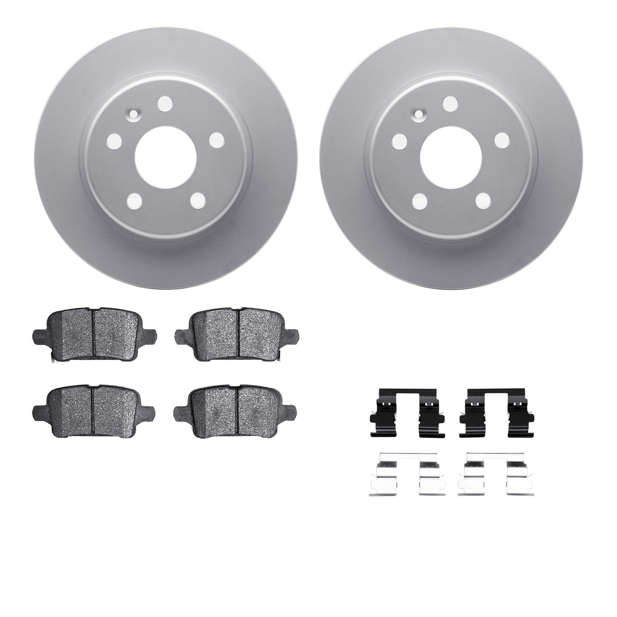 4512-47100 DFC Geospec Rotors with 5000 Advanced Brake Pads includes Hardware