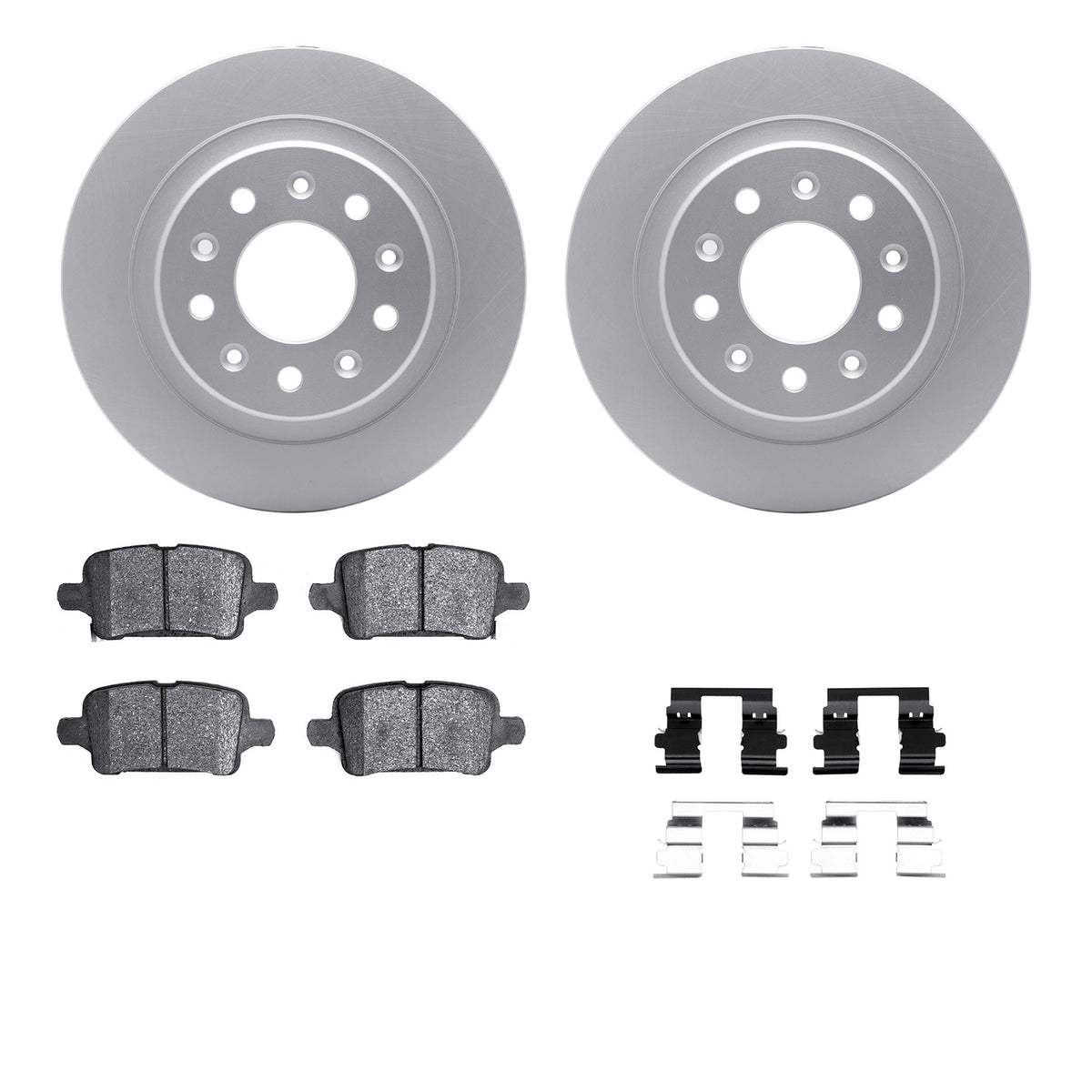 4512-47120 DFC Geospec Rotors with 5000 Advanced Brake Pads includes Hardware