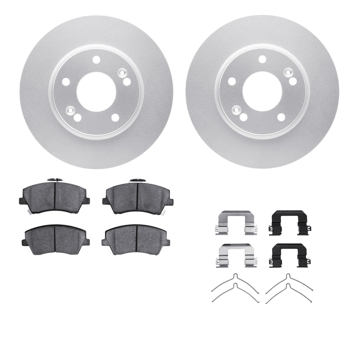 4512-03154 DFC Geospec Rotors with 5000 Advanced Brake Pads includes Hardware