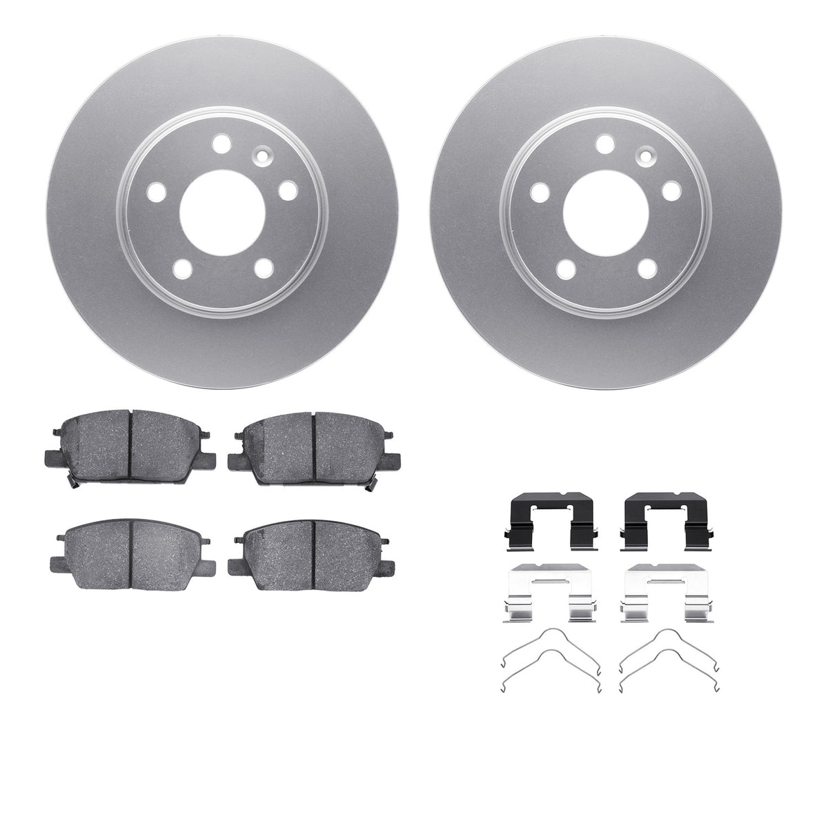4512-45073 DFC Geospec Rotors with 5000 Advanced Brake Pads includes Hardware