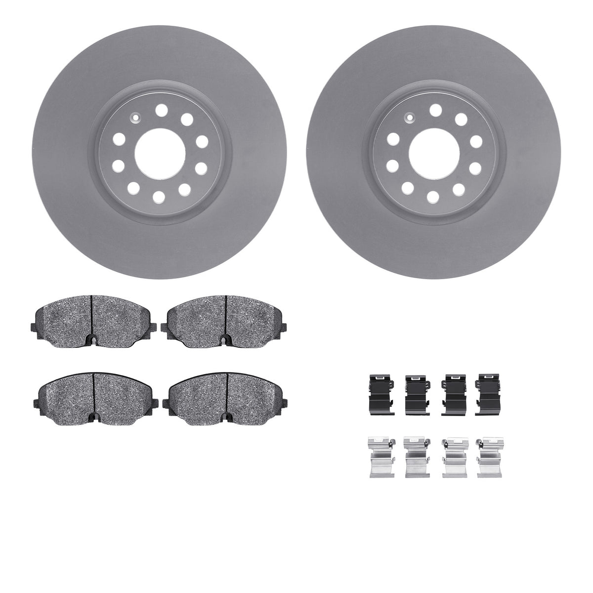 4512-74155 DFC Geospec Rotors with 5000 Advanced Brake Pads includes Hardware