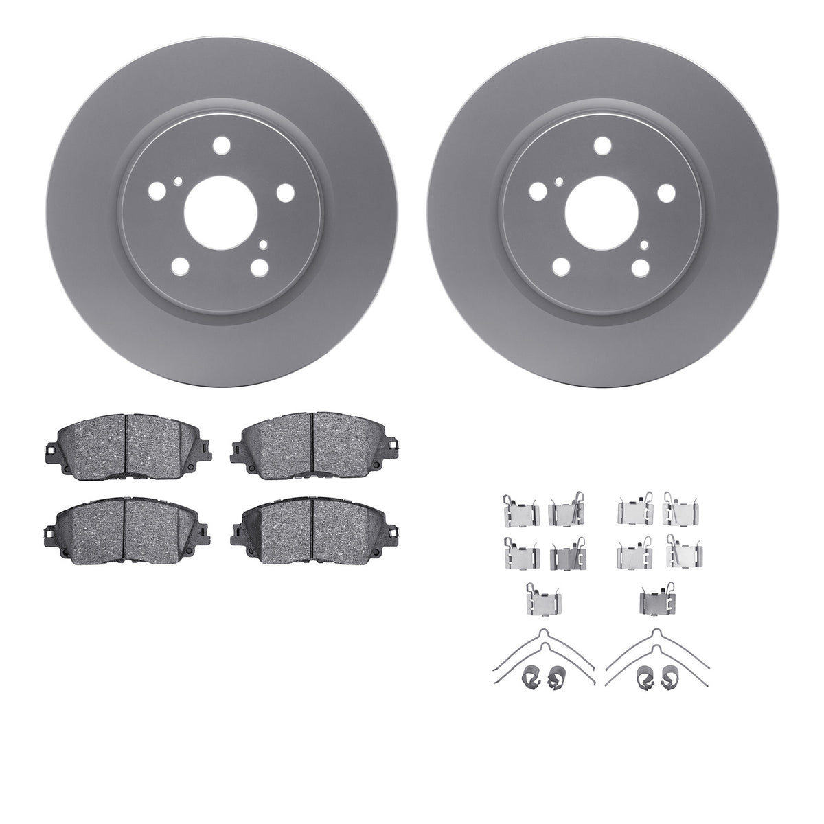 4512-76194 DFC Geospec Rotors with 5000 Advanced Brake Pads includes Hardware