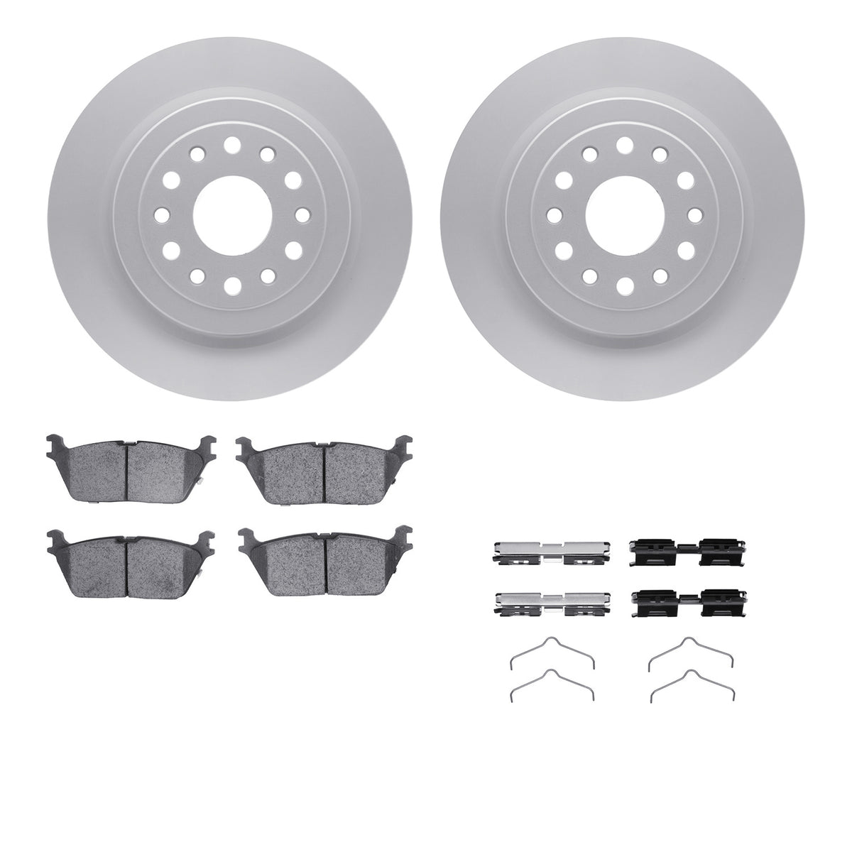 4512-40163 DFC Geospec Rotors with 5000 Advanced Brake Pads includes Hardware