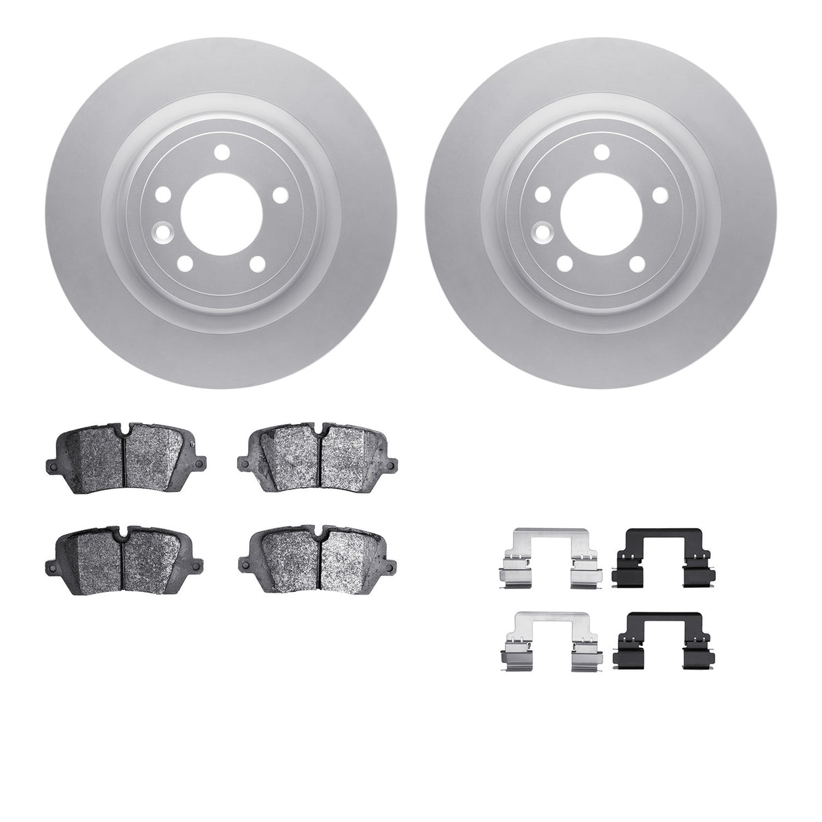 4612-11025 DFC Geospec Rotors with EURO 5000 Ceramic Brake Pads includes Hardware