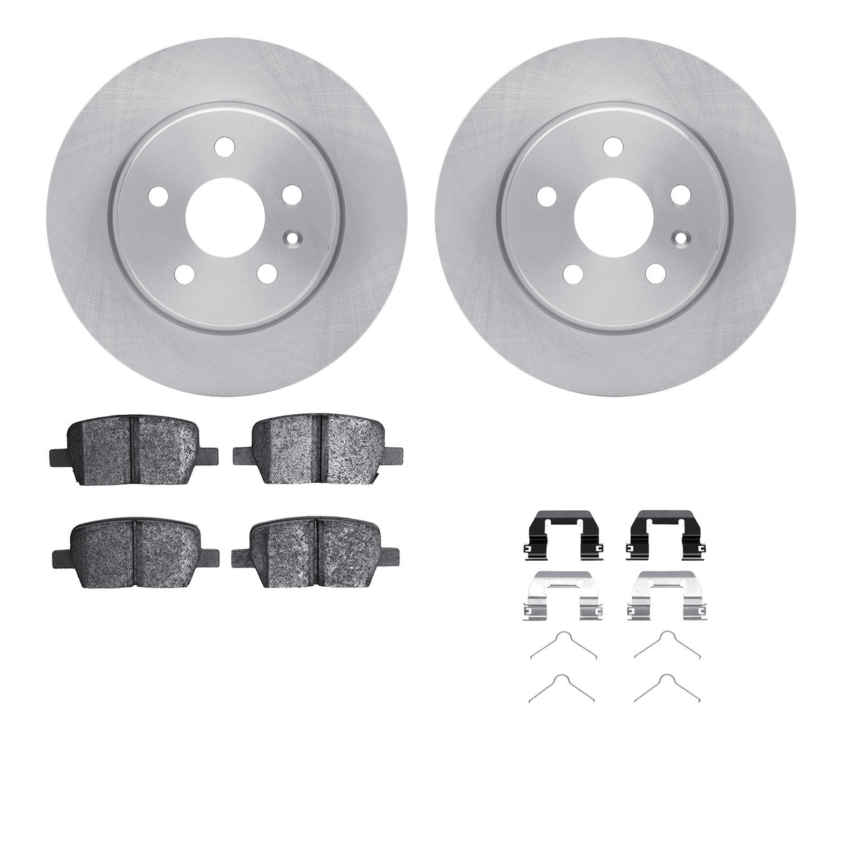 6512-65123 DFC Rotors with 5000 Advanced Brake Pads includes Hardware
