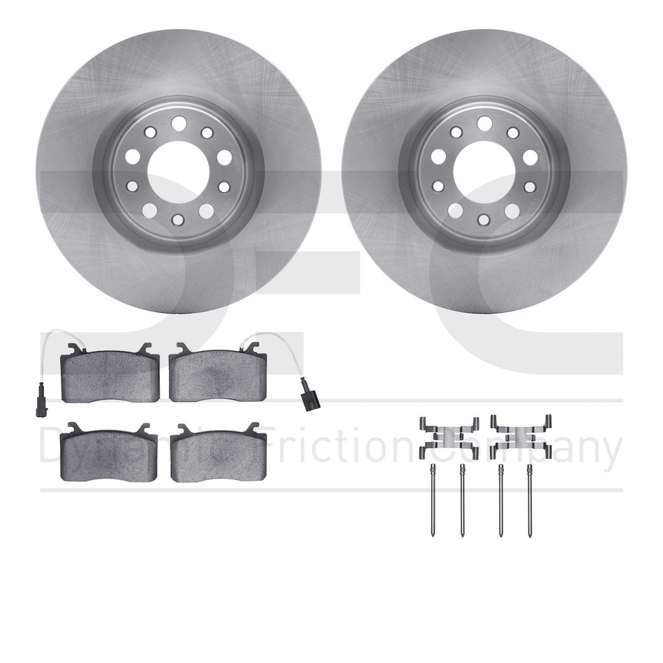 6612-16023 DFC Rotors with EURO 5000 Ceramic Brake Pads includes Hardware