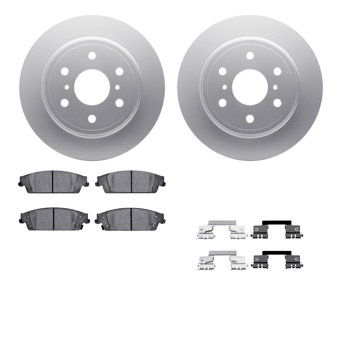 4512-48134 DFC Geospec Rotors with 5000 Advanced Brake Pads includes Hardware