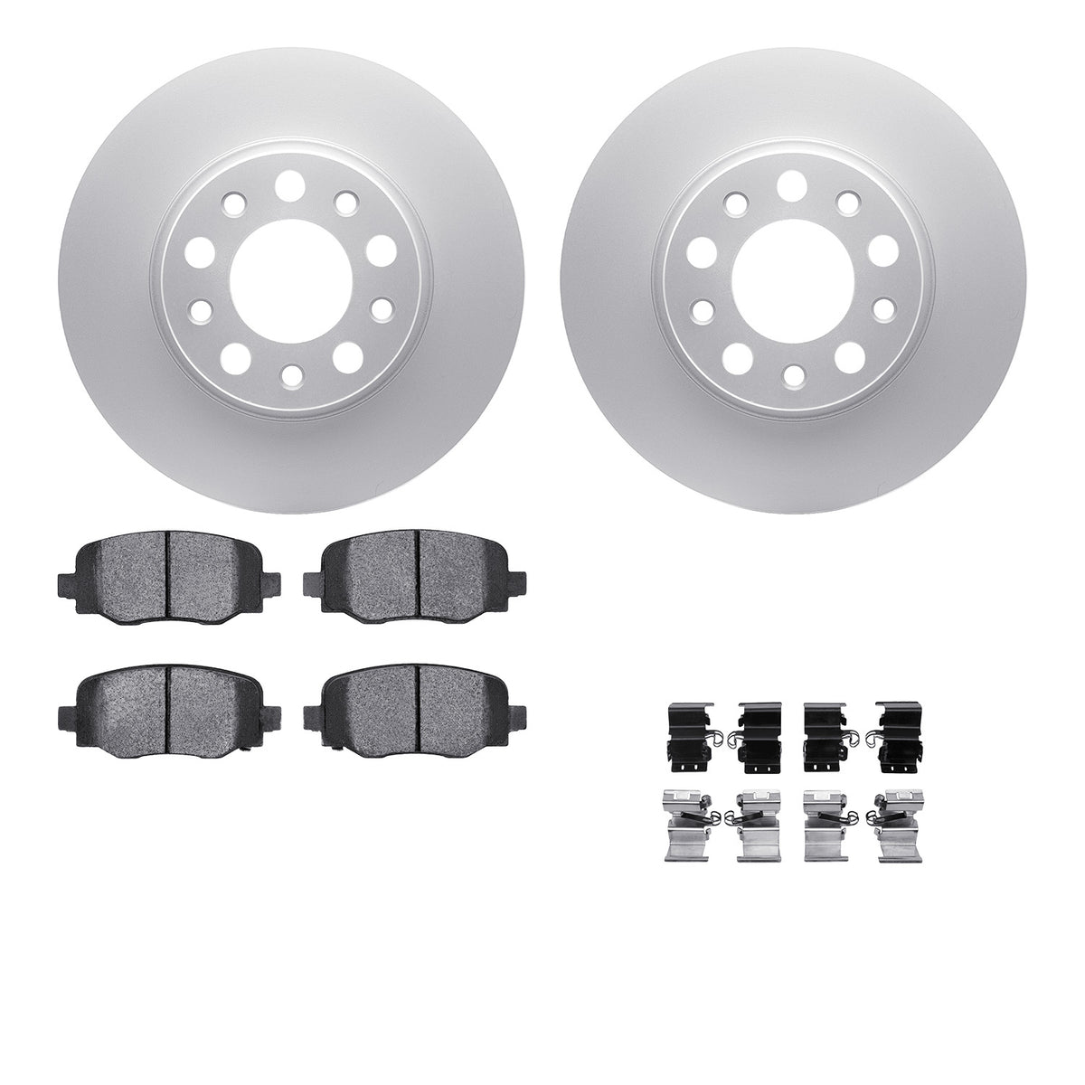 4512-42066 DFC Geospec Rotors with 5000 Advanced Brake Pads includes Hardware