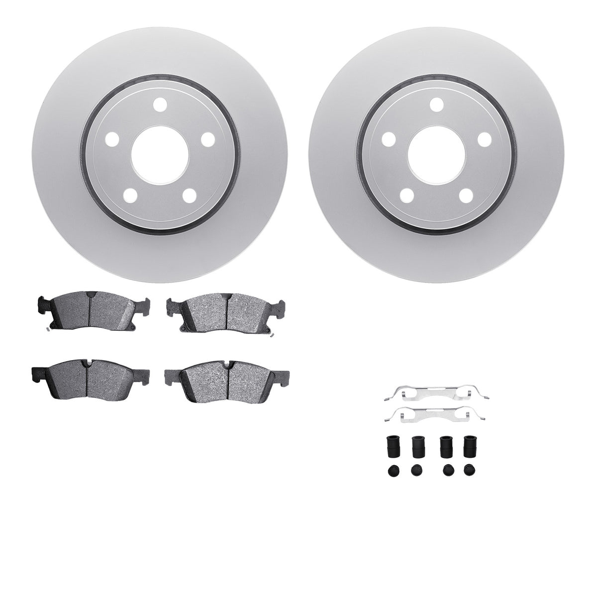 4612-19139 DFC Geospec Rotors with EURO 5000 Ceramic Brake Pads includes Hardware