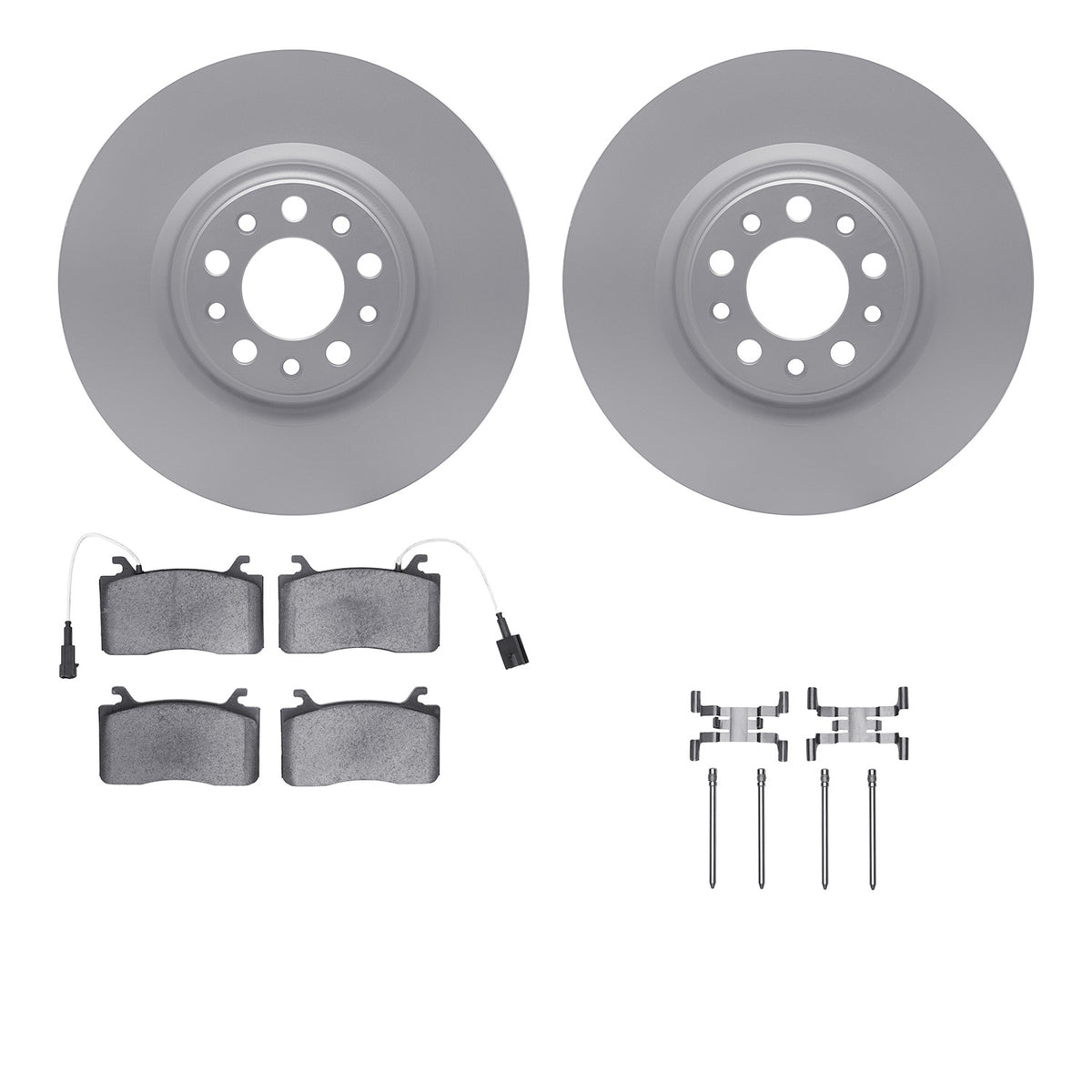 4612-16000 DFC Geospec Rotors with EURO 5000 Ceramic Brake Pads includes Hardware