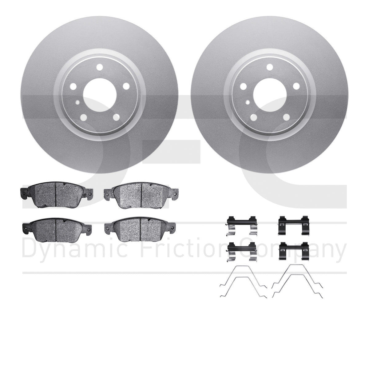4512-68021 DFC Geospec Rotors with 5000 Advanced Brake Pads includes Hardware