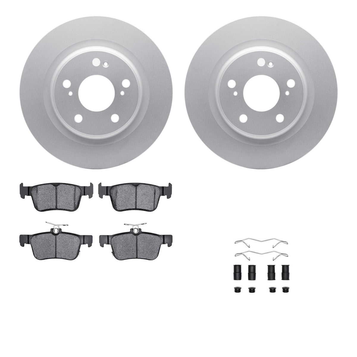 4512-59200 DFC Geospec Rotors with 5000 Advanced Brake Pads includes Hardware