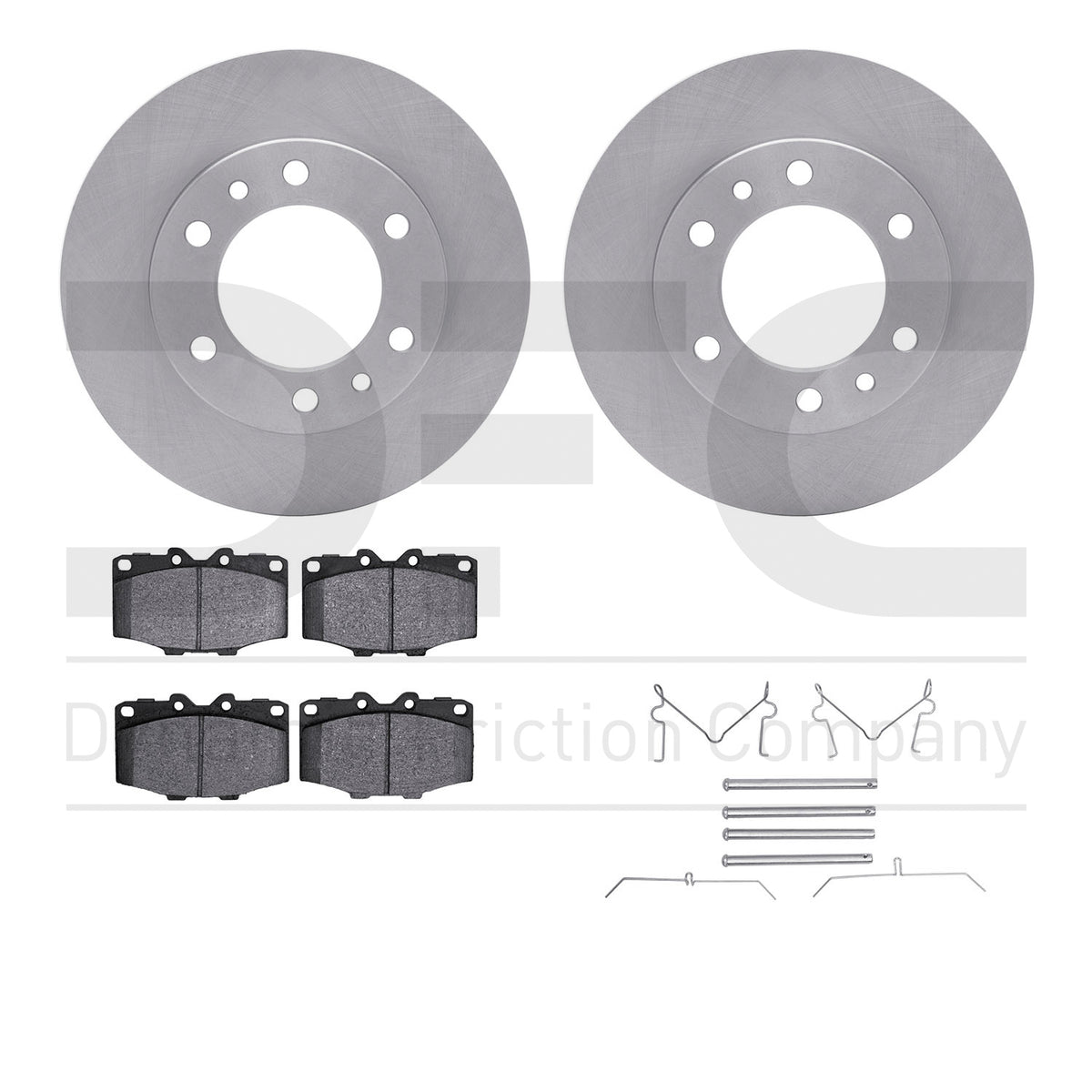 6412-76007 DFC Rotors with Ultimate Duty Performance Brake Pads includes Hardware
