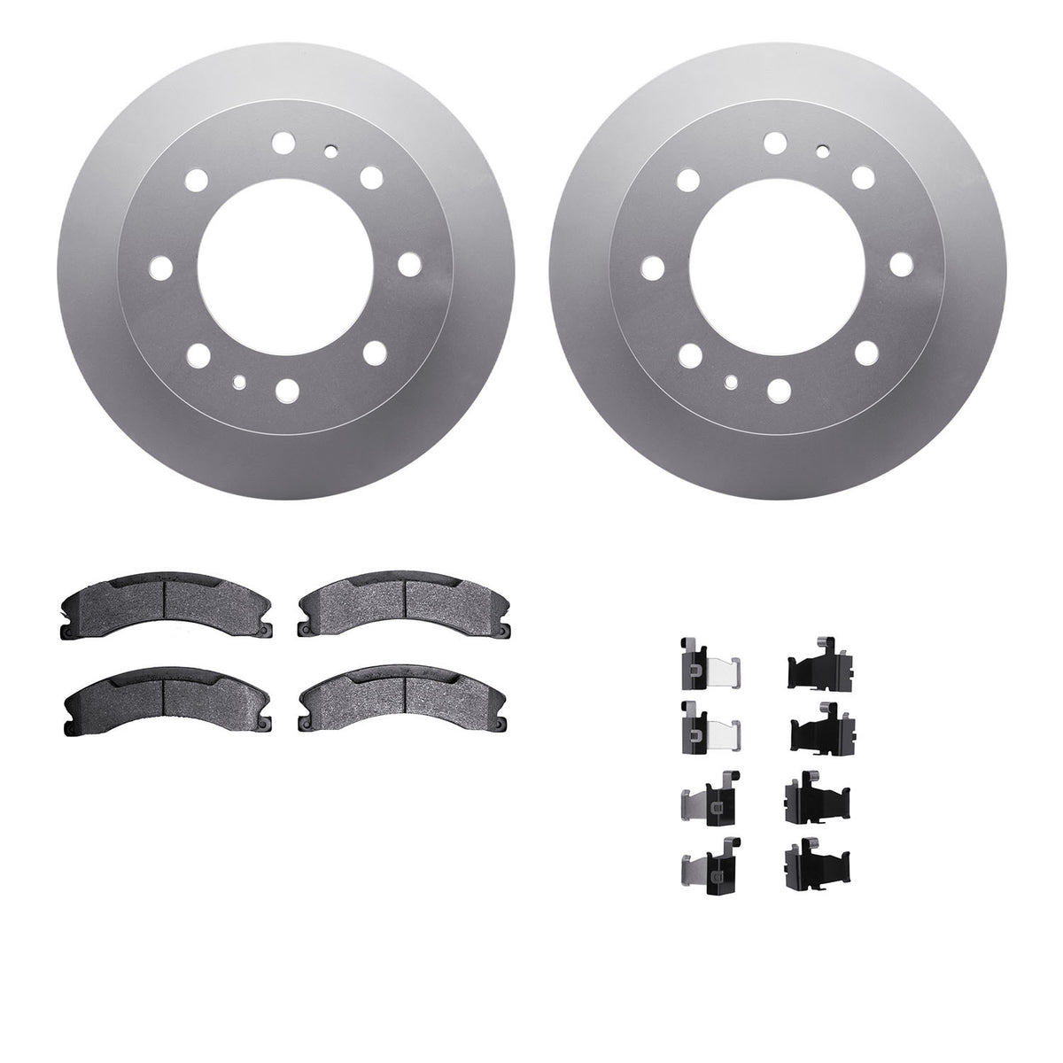 4412-48033 DFC Geospec Rotors with Ultimate Duty Performance Brake Pads includes Hardware