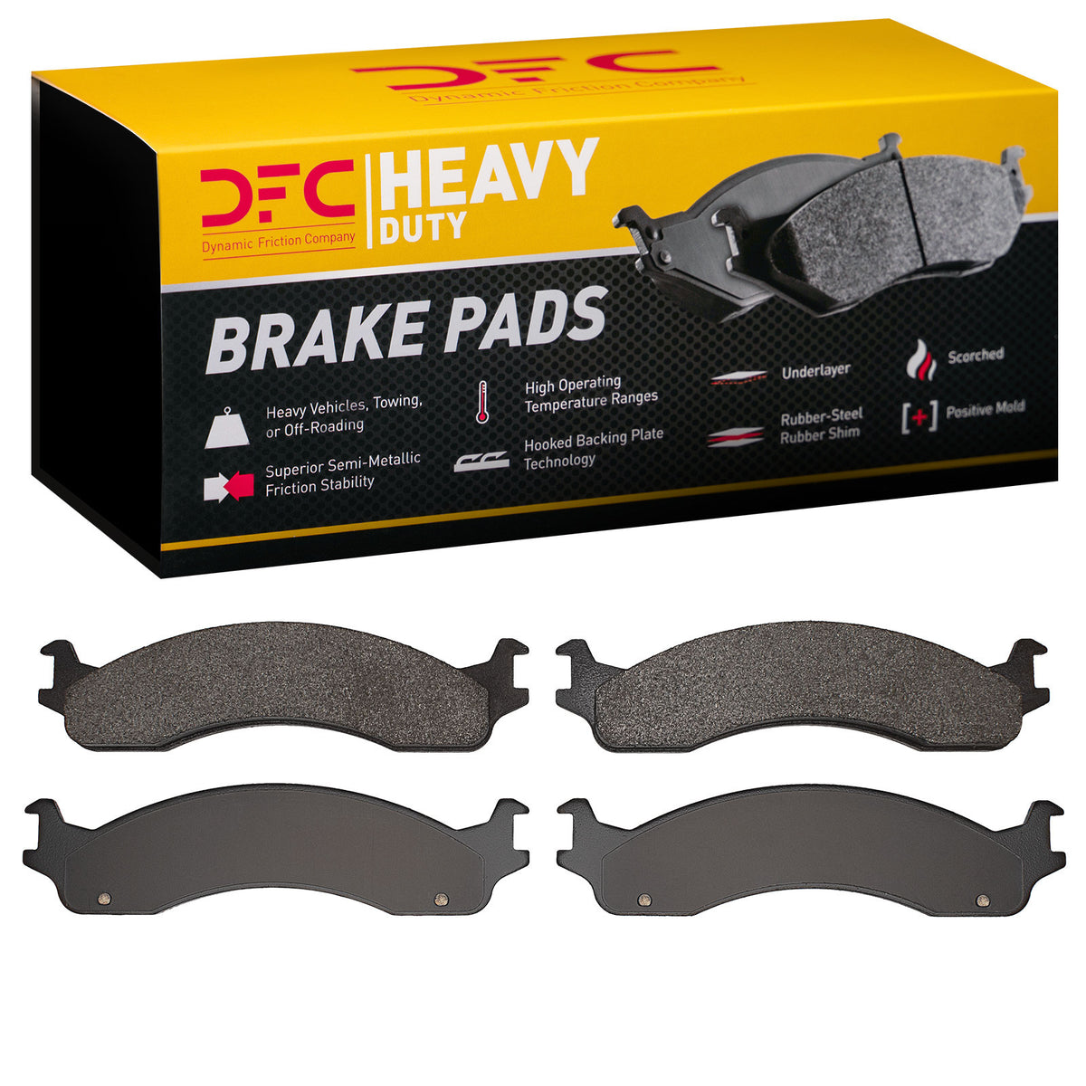 1214-0655-10 DFC Heavy Duty Pads - Semi Metallic