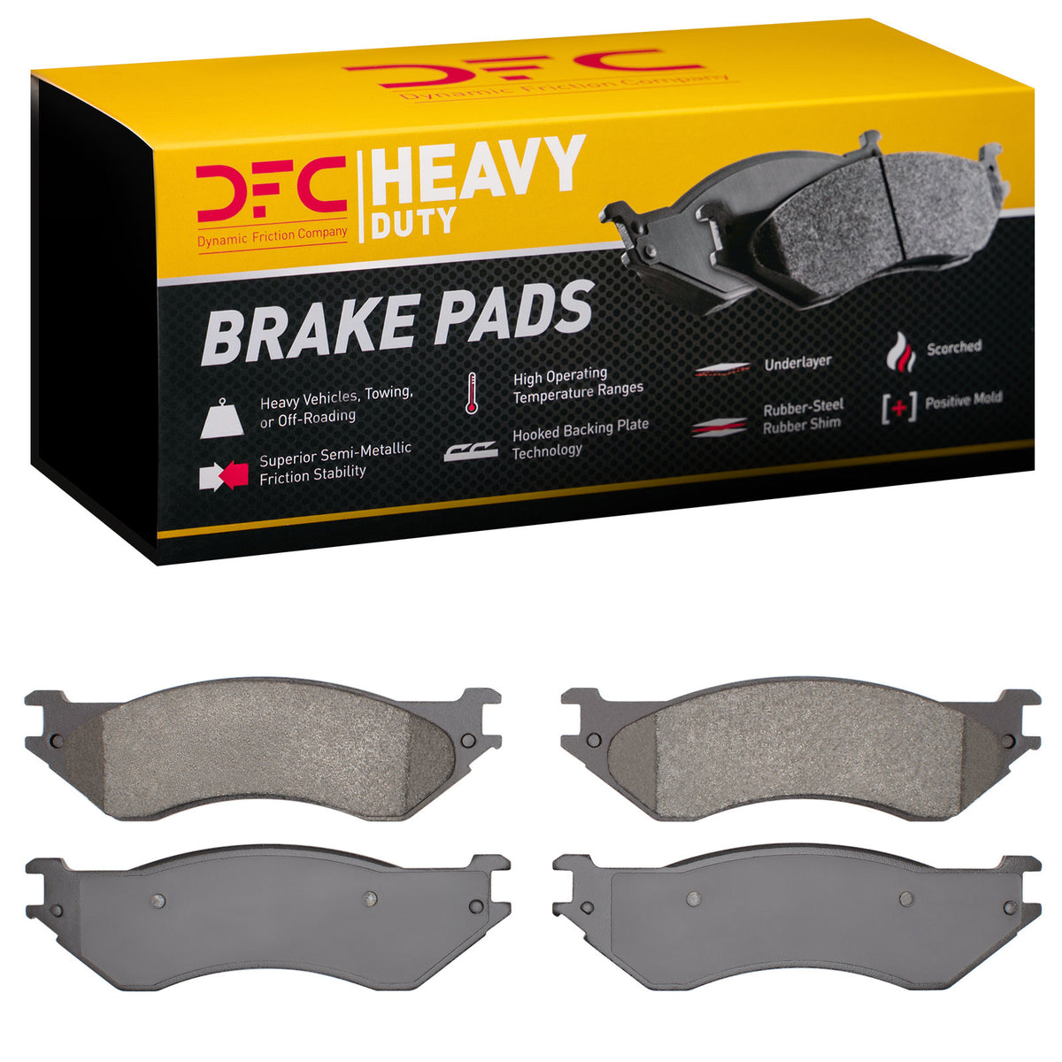 1214-0702-10 DFC Heavy Duty Pads - Semi Metallic