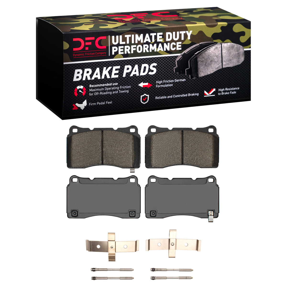 1400-1743-01 DFC Ultimate Duty Performance Brake Pads with Hardware Kit