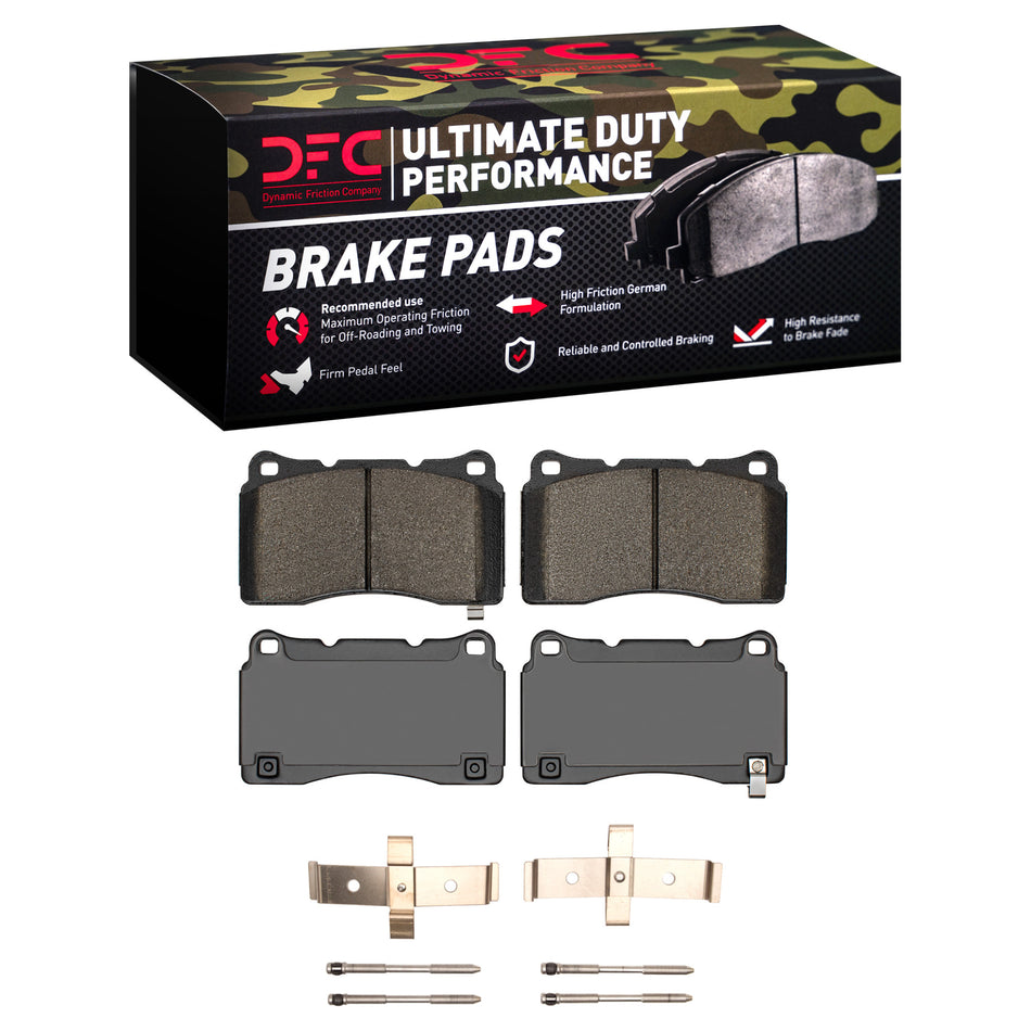 1400-1743-01 DFC Ultimate Duty Performance Brake Pads with Hardware Kit