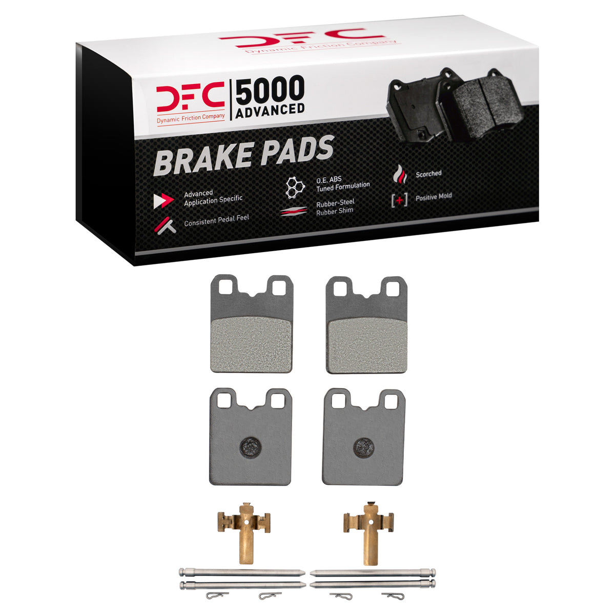 1551-2069-02 DFC 5000 Advanced Brake Pads - Low Metallic and Hardware Kit - OE Equivalent