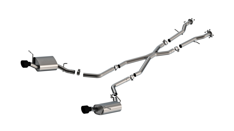 Borla 11-25 Dodge Durango 3.6L V6/5.7L V8 2+4WD S-Type Catback-Auspuffanlage – 4,5-Zoll-Endrohre in Keramikschwarz