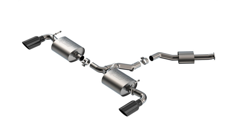 Borla 19-25 Toyota RAV4 Hybrid 2.25 S-Type Cat-Back-Auspuffanlage – Schwarzchrom