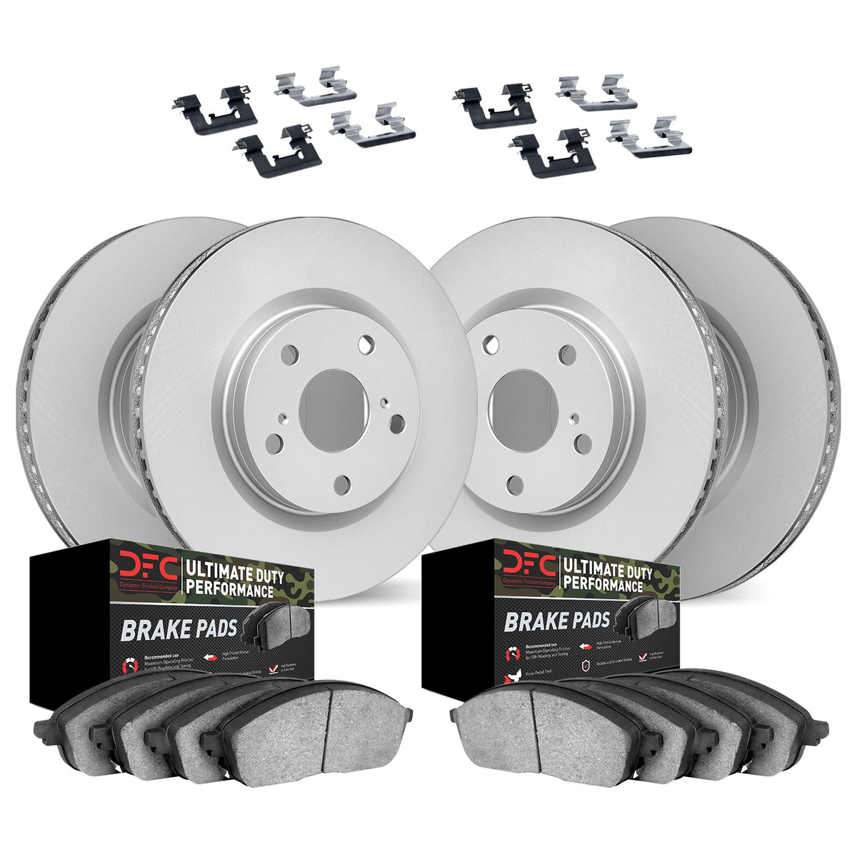 4414-42005 DFC Geospec Rotors with Ultimate Duty Performance Brake Pads includes Hardware