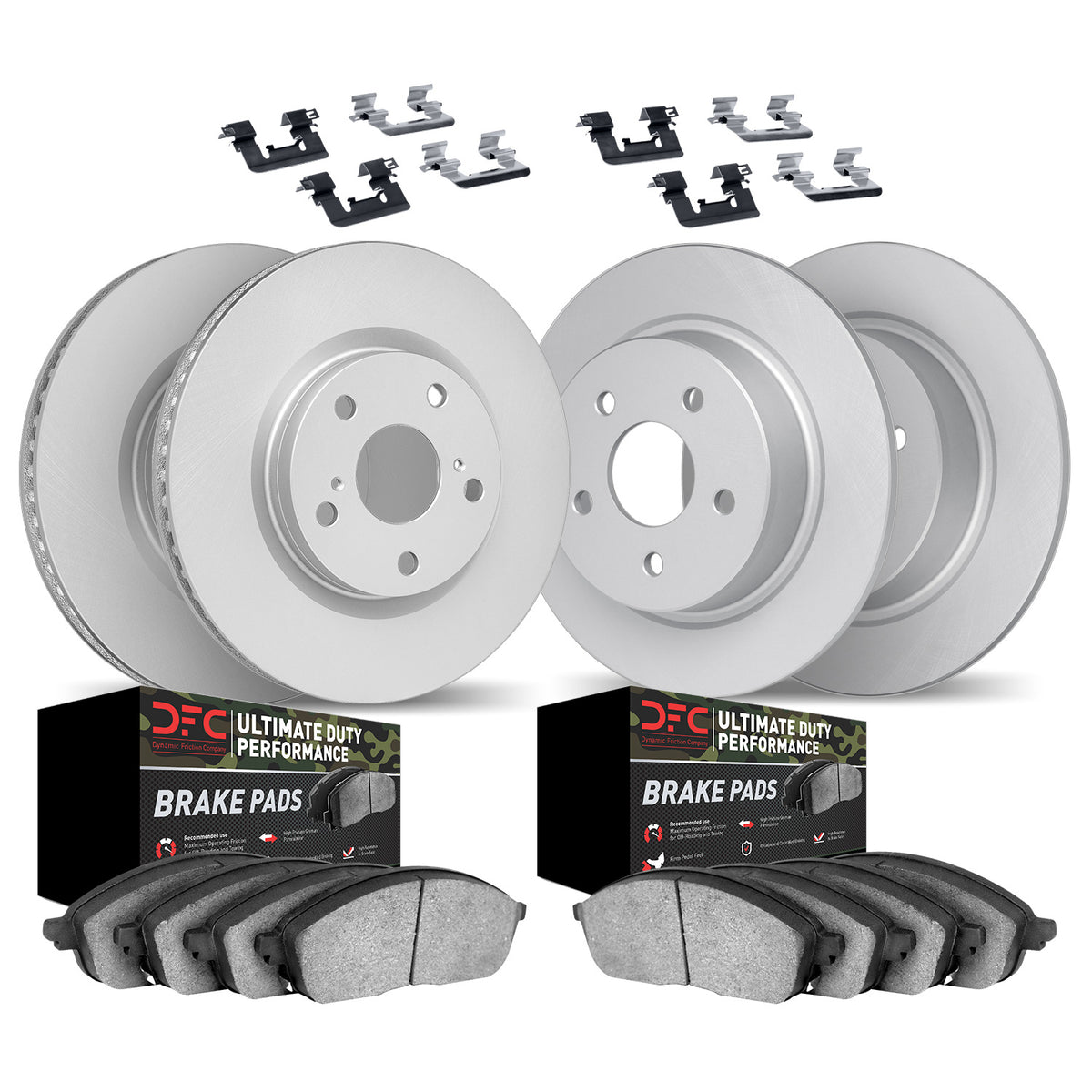 4414-54019 DFC Geospec Rotors with Ultimate Duty Performance Brake Pads includes Hardware