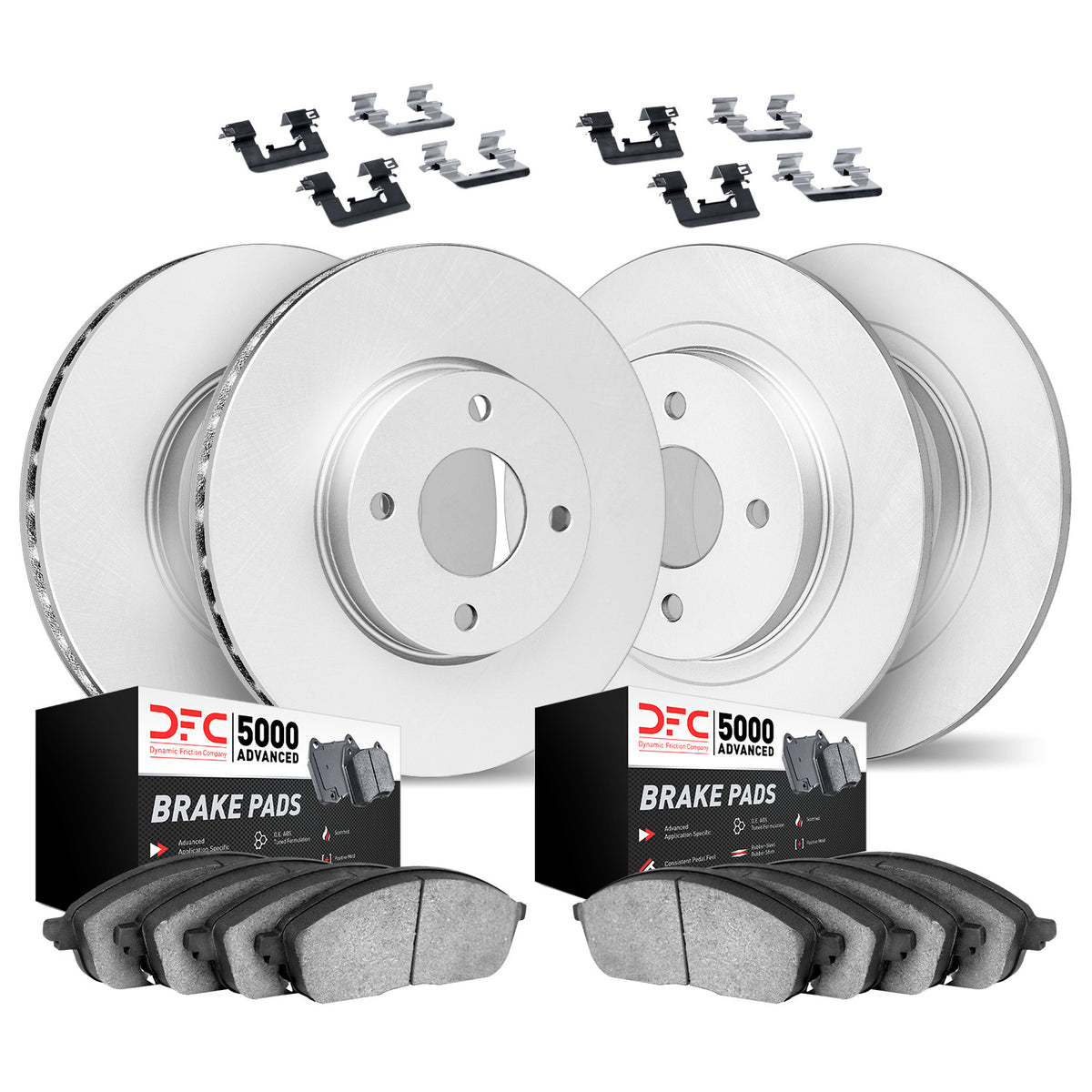4514-03050 DFC Geospec Rotors with 5000 Advanced Brake Pads includes Hardware