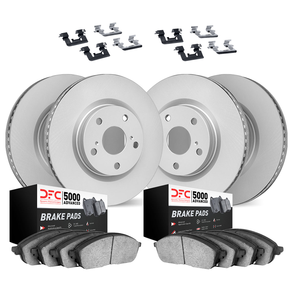 4514-13046 DFC Geospec Rotors with 5000 Advanced Brake Pads includes Hardware